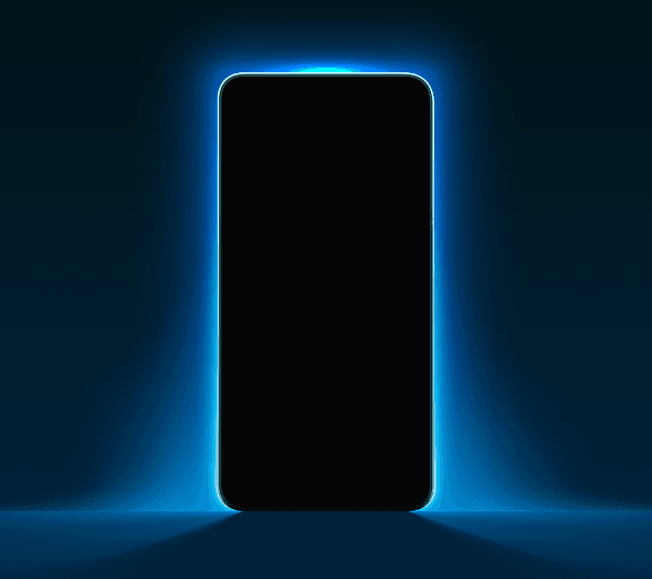 Moldura de celular ilustrativa